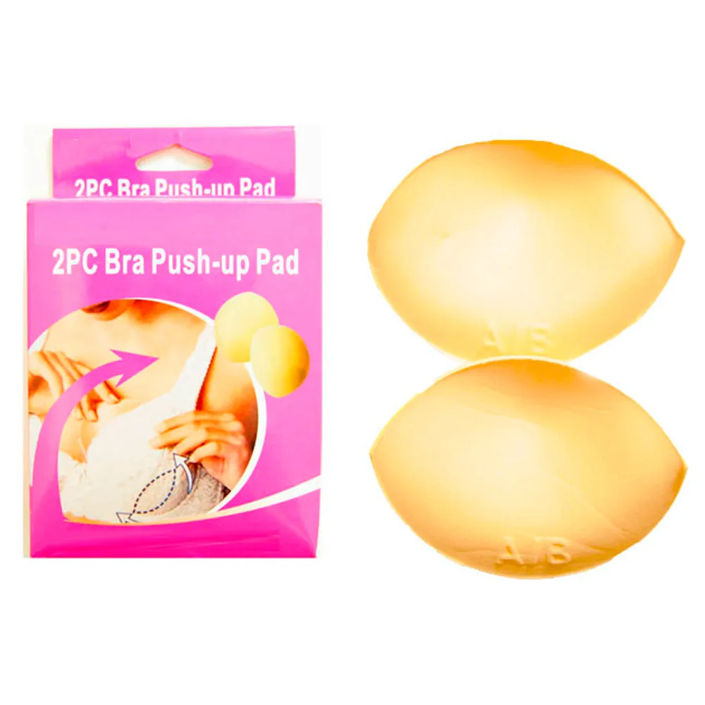 2 Pair Crescent Foam Bra Insert Shaper Pad Push Up Bikini Bust Enhance Cleavager