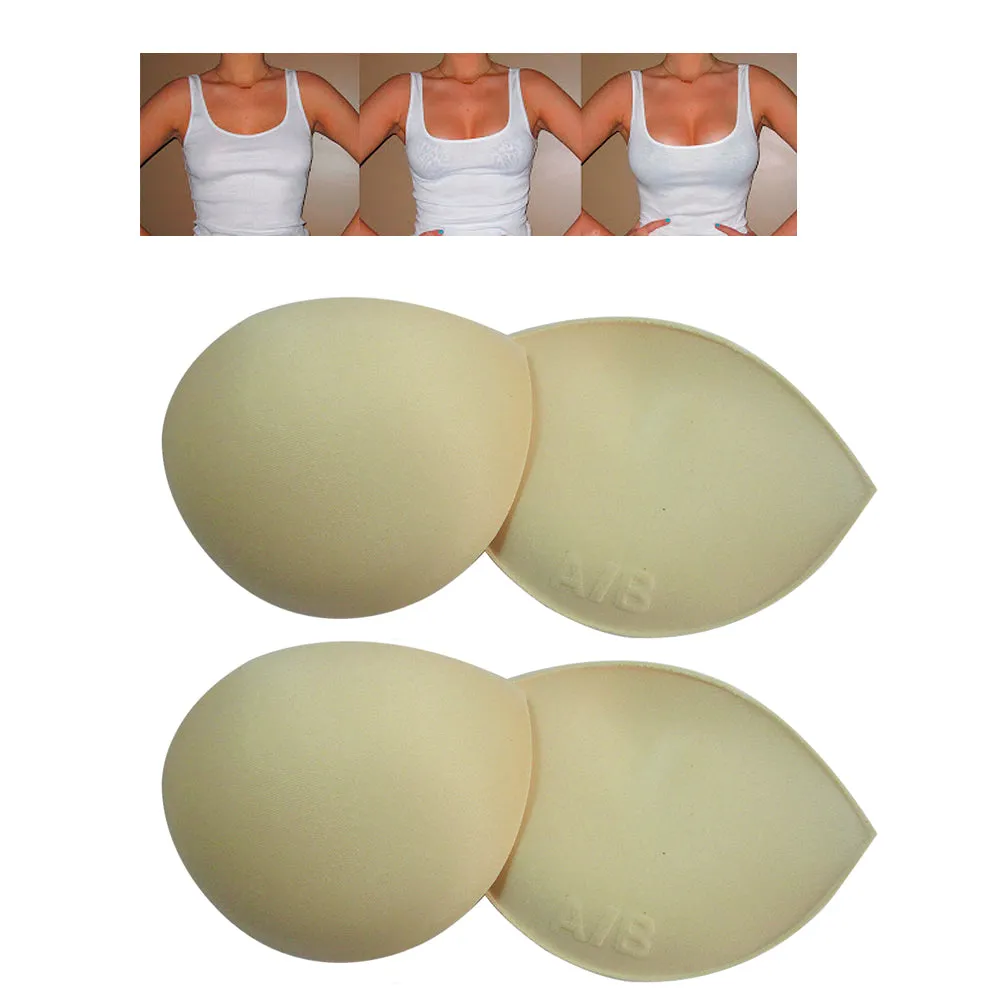 2 Pair Crescent Foam Bra Insert Shaper Pad Push Up Bikini Bust Enhance Cleavager