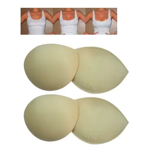 2 Pair Crescent Foam Bra Insert Shaper Pad Push Up Bikini Bust Enhance Cleavager