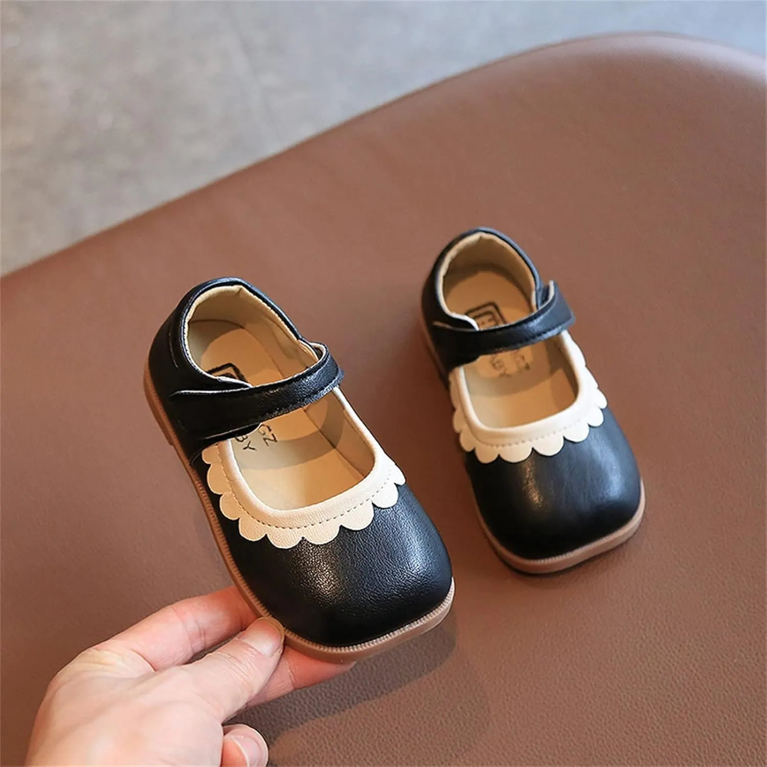 6t Rain Boots Girl Summer and Autumn Girls Boots Cute Flat Solid Color Lace Hook Loop Casual Boots with Bows Girls