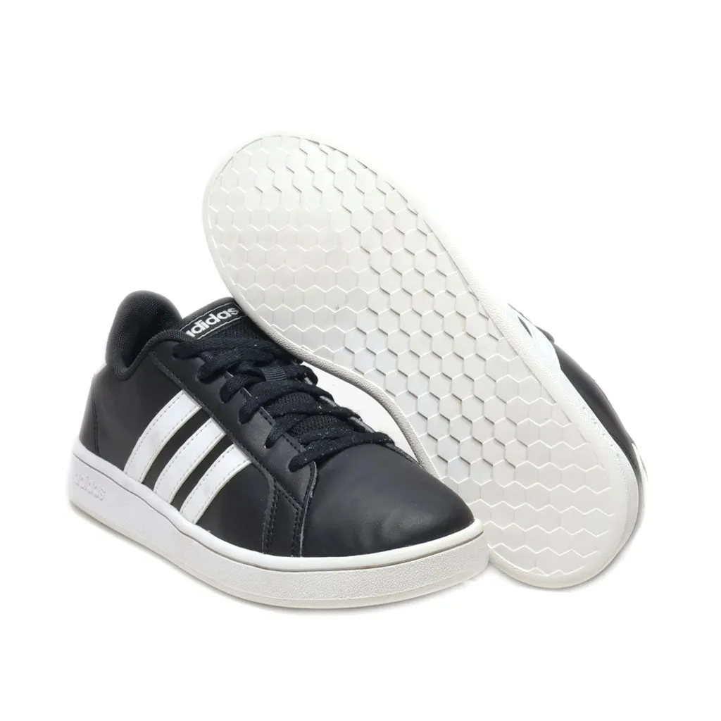 Adidas Grand Court 2.0 K Sneakers Leather Black Colour For Kids