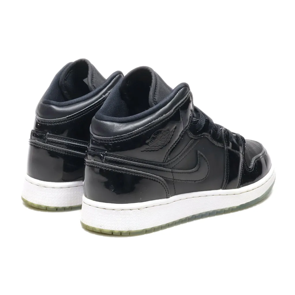 Air Jordan Air Air Jordan 1 Mid Se High-Top Sneakers Leather Black Colour For Women