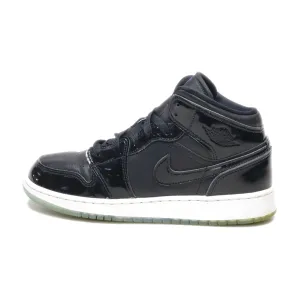 Air Jordan Air Air Jordan 1 Mid Se High-Top Sneakers Leather Black Colour For Women