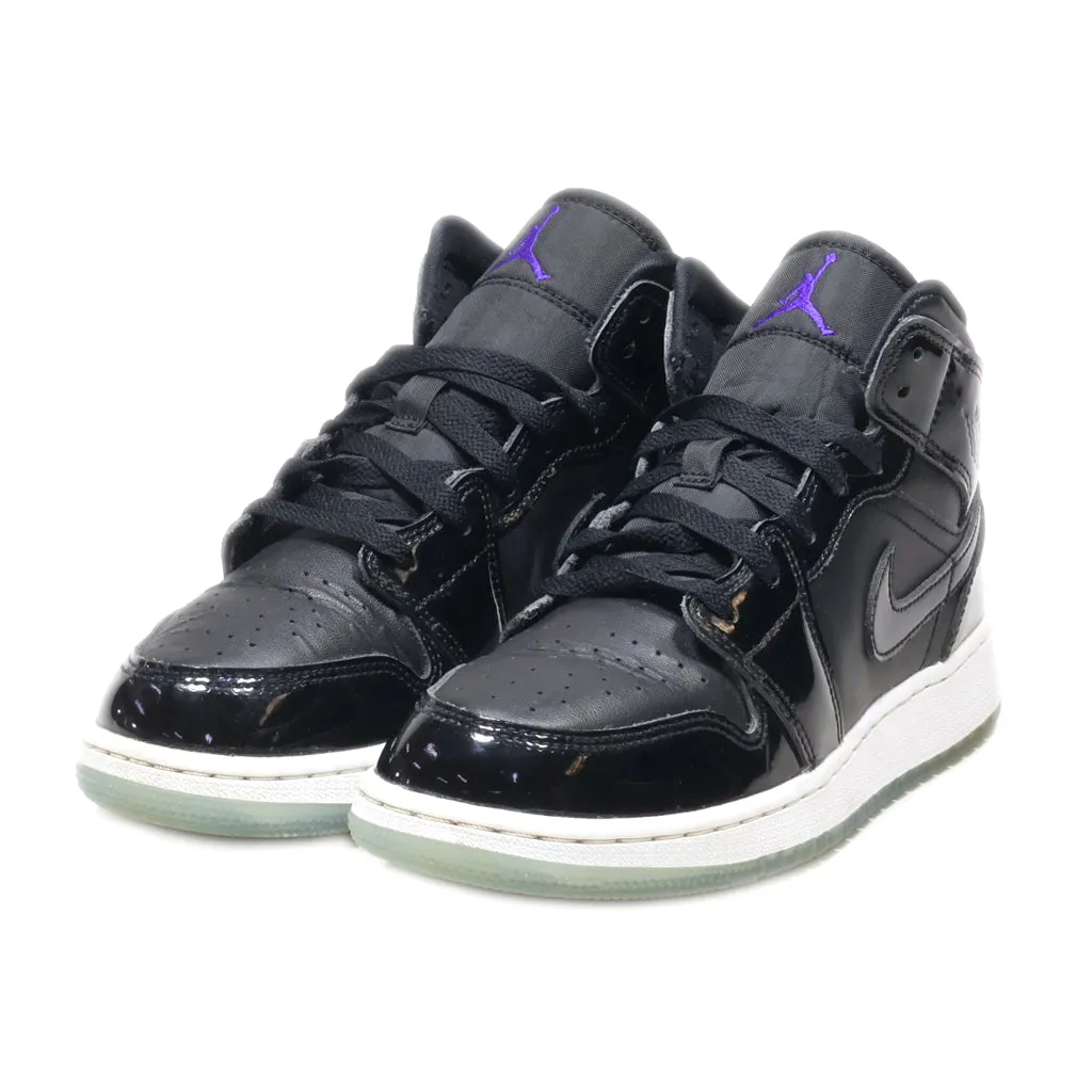 Air Jordan Air Air Jordan 1 Mid Se High-Top Sneakers Leather Black Colour For Women