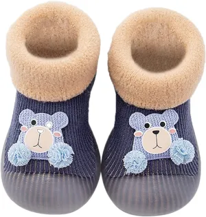 Baby Boy Shoes,Baby Home Slippers Cartoon Warm House Slippers for Infant Lined Winter Indoor Shoes Sock Shoes