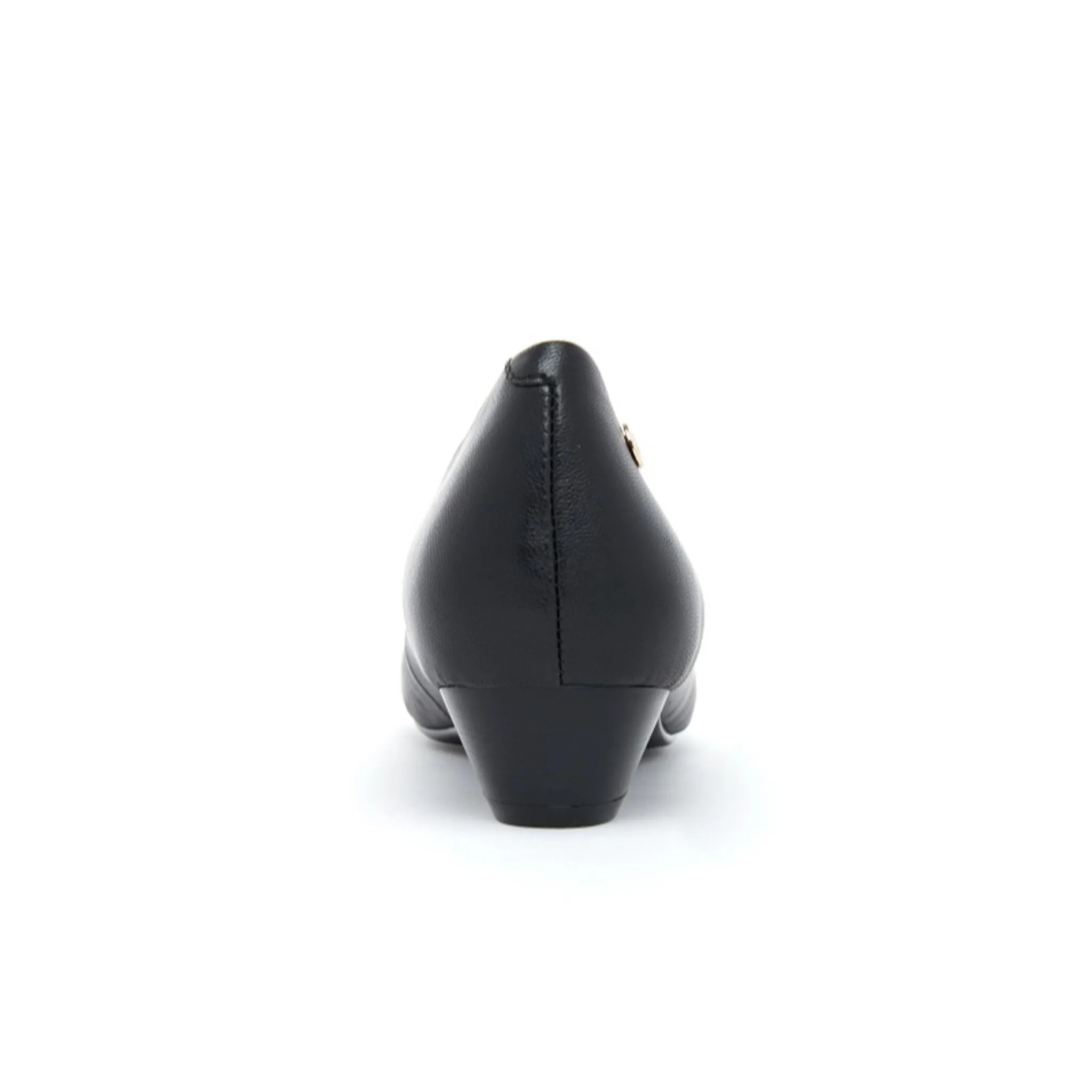 Barani Classic Leather 2.5cm Heels Black