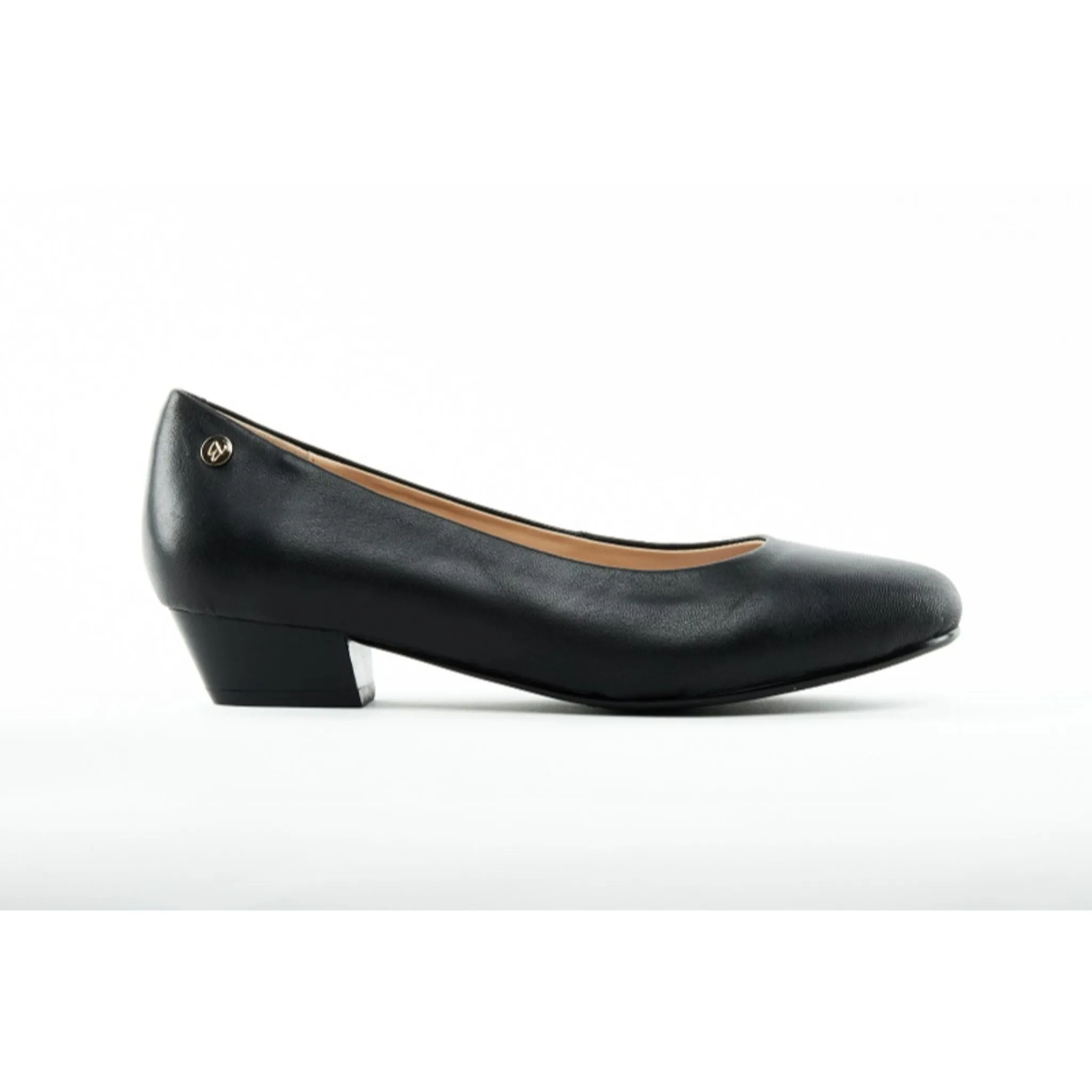 Barani Classic Leather 2.5cm Heels Black