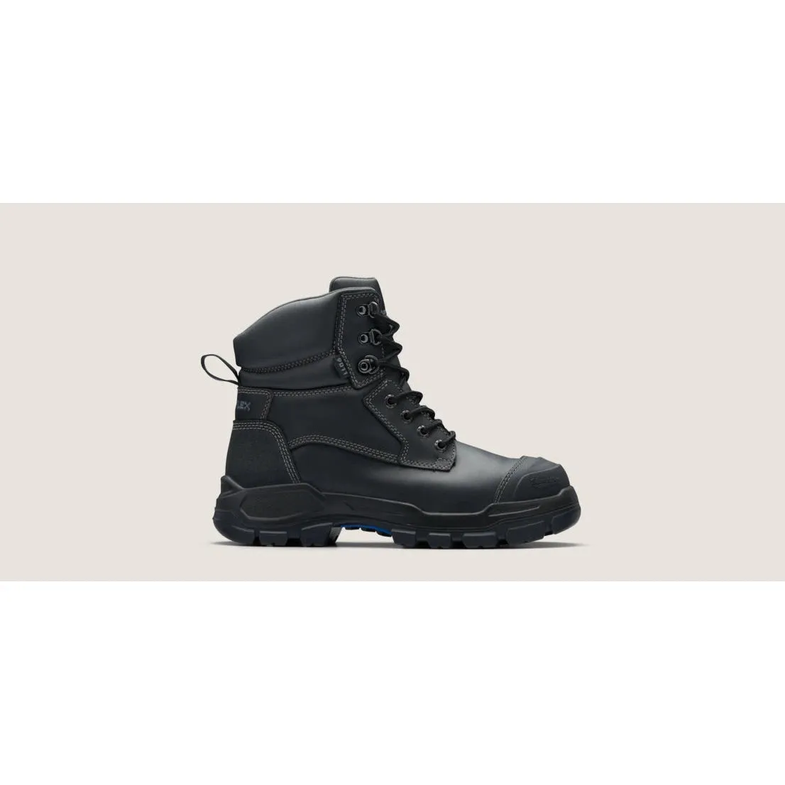 Blundstone RotoFlex Black water-resistant Platinum leather 150mm lace up safety boot - 9011