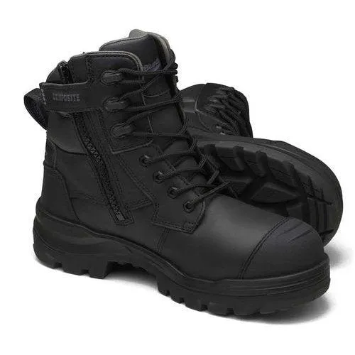 Blundstone RotoFlex Black Water-Resistant Zip Side Safety Boot - 8561