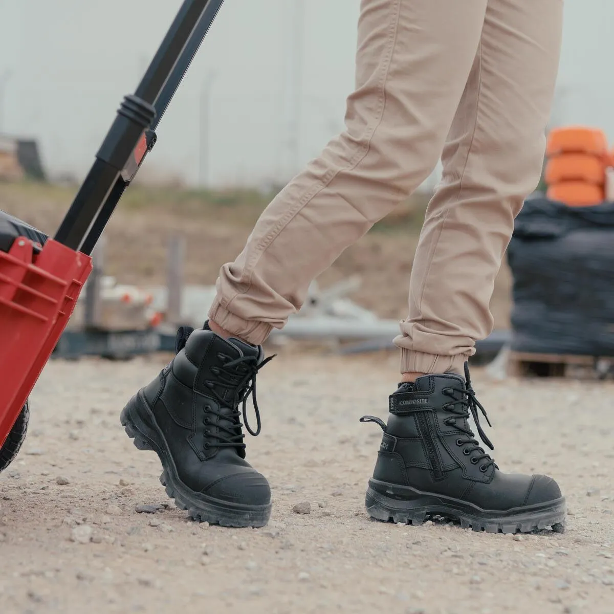 Blundstone RotoFlex Black Water-Resistant Zip Side Safety Boot - 8561