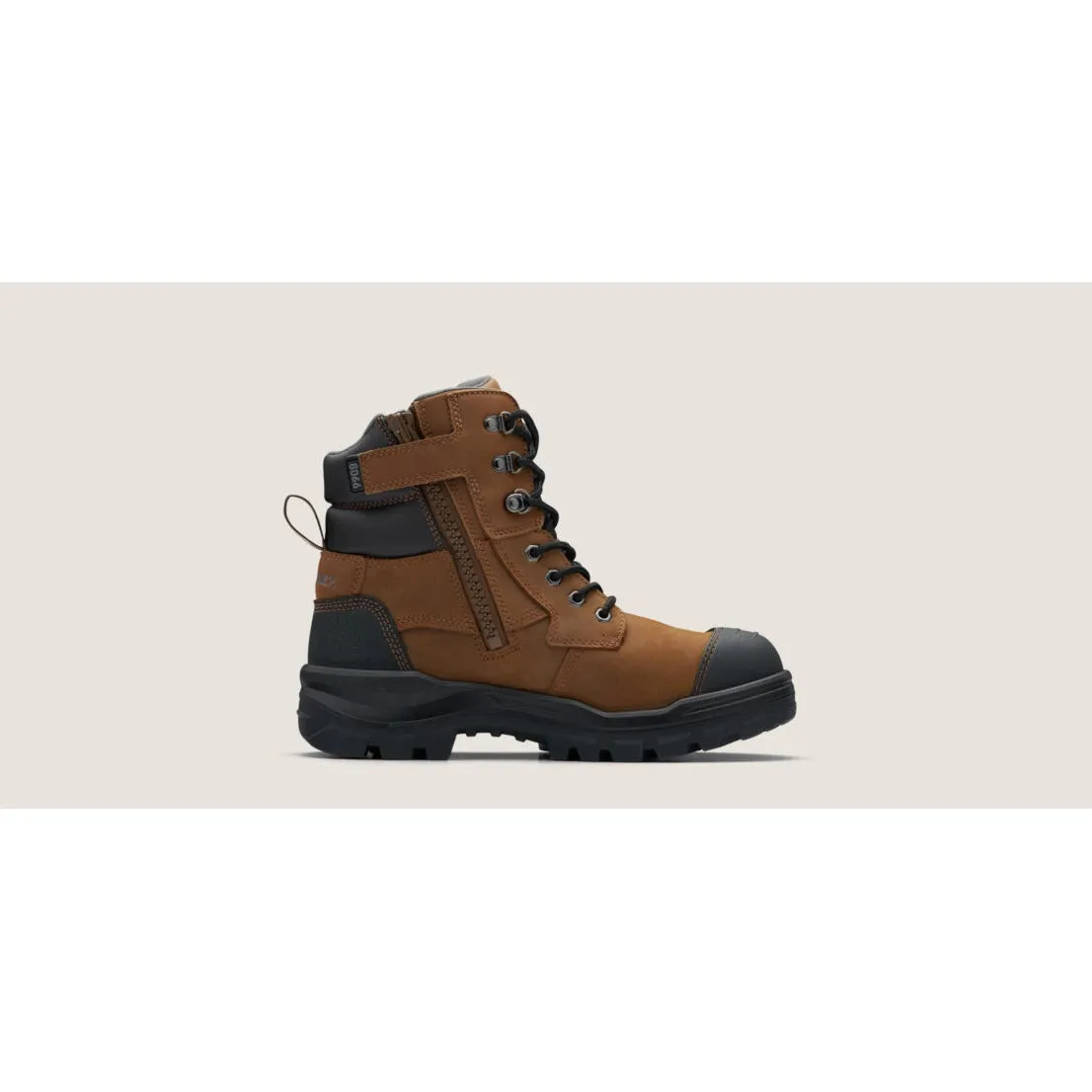 Blundstone RotoFlex Saddle water-resistant leather 150mm zip sided safety boot - 8066