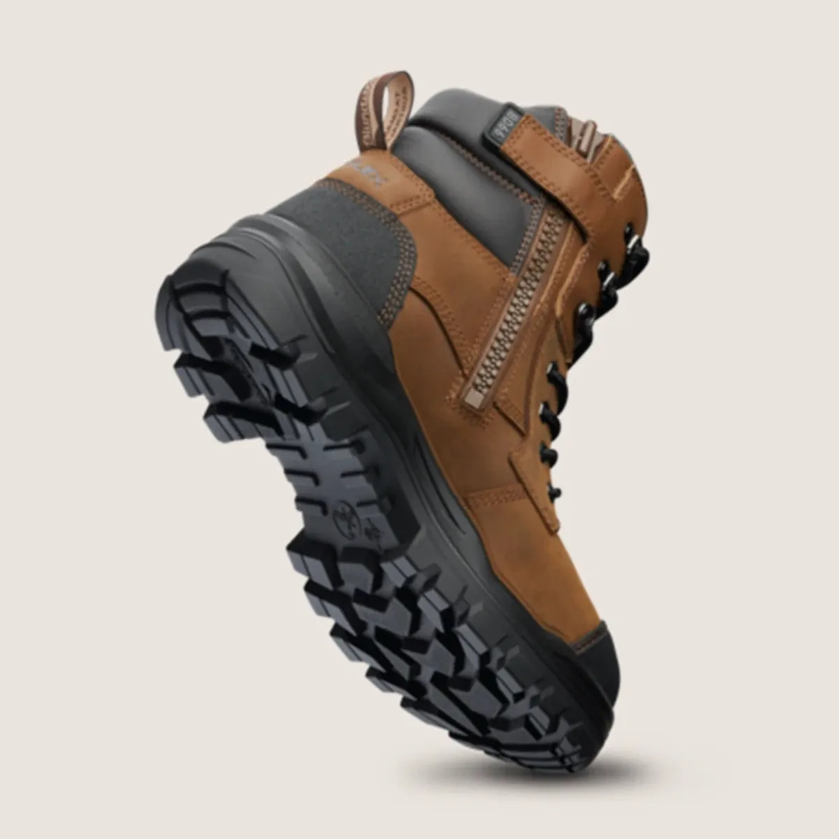 Blundstone RotoFlex Saddle water-resistant leather 150mm zip sided safety boot - 8066