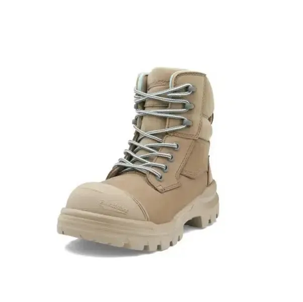 Blundstone RotoFlex Stone Water-Resistant Nubuck Zip Side Women's Safety Boot - 8863