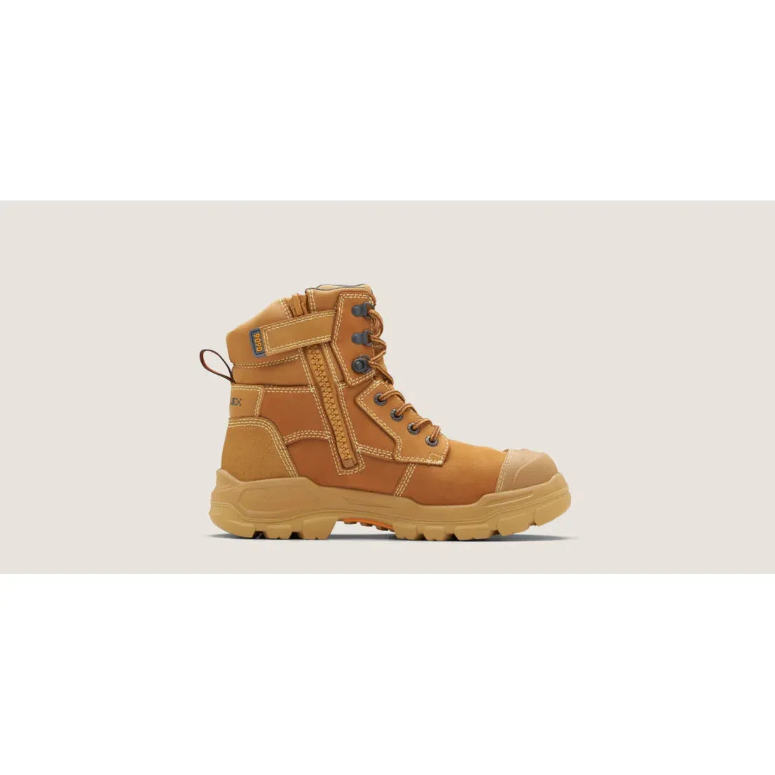 Blundstone RotoFlex Wheat water-resistant premium nubuck 150mm penetration-resistant zip sided safety boot - 9090