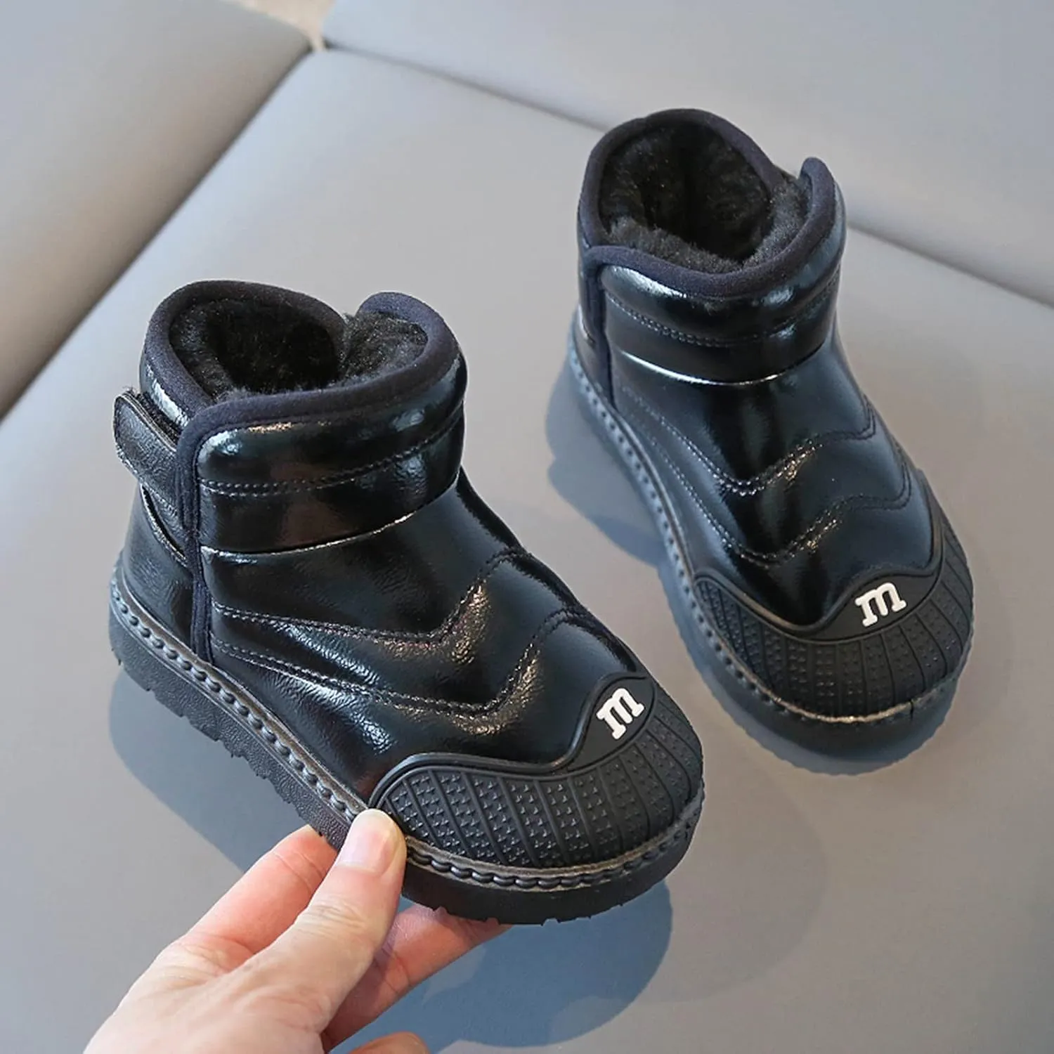 Boots Size 1 Baby Shoes Toddler Boots Fashion Soft Bottom Toddler Shoes Plus Velvet Thick Non Slip Toddler Boots Size 9