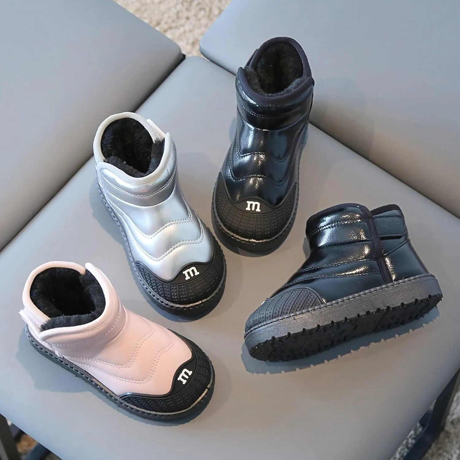Boots Size 1 Baby Shoes Toddler Boots Fashion Soft Bottom Toddler Shoes Plus Velvet Thick Non Slip Toddler Boots Size 9