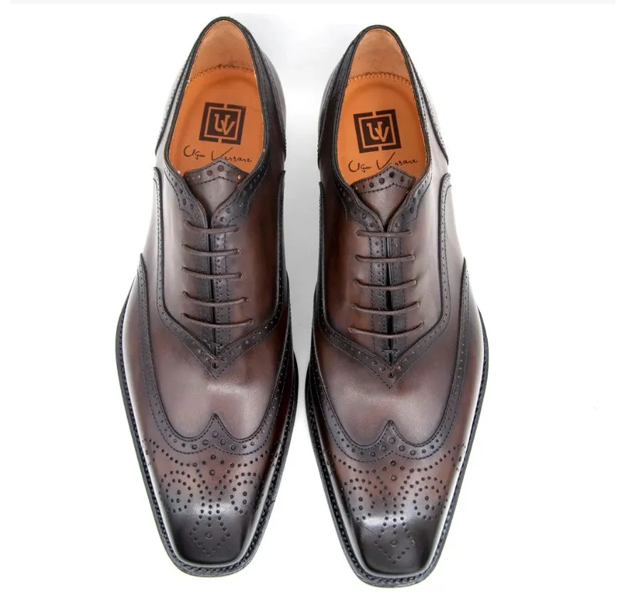 Calfskin "Luke" Wingtip Oxford Brown