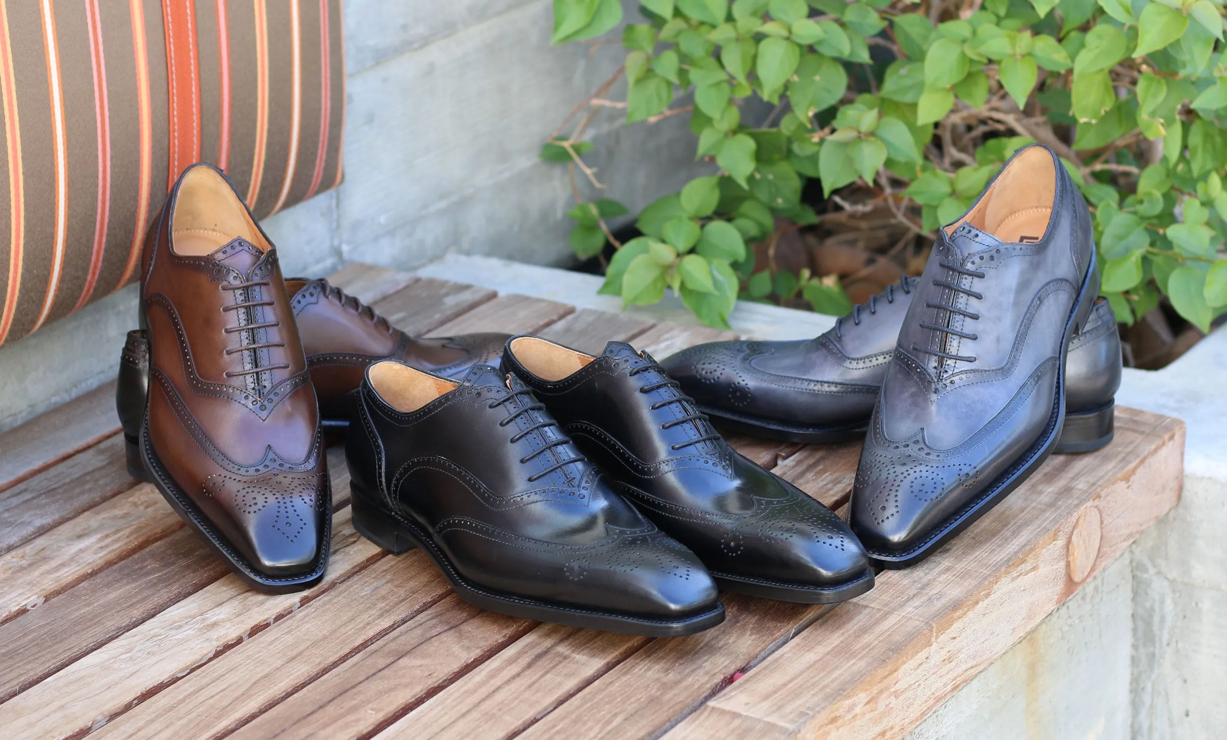 Calfskin "Luke" Wingtip Oxford Brown