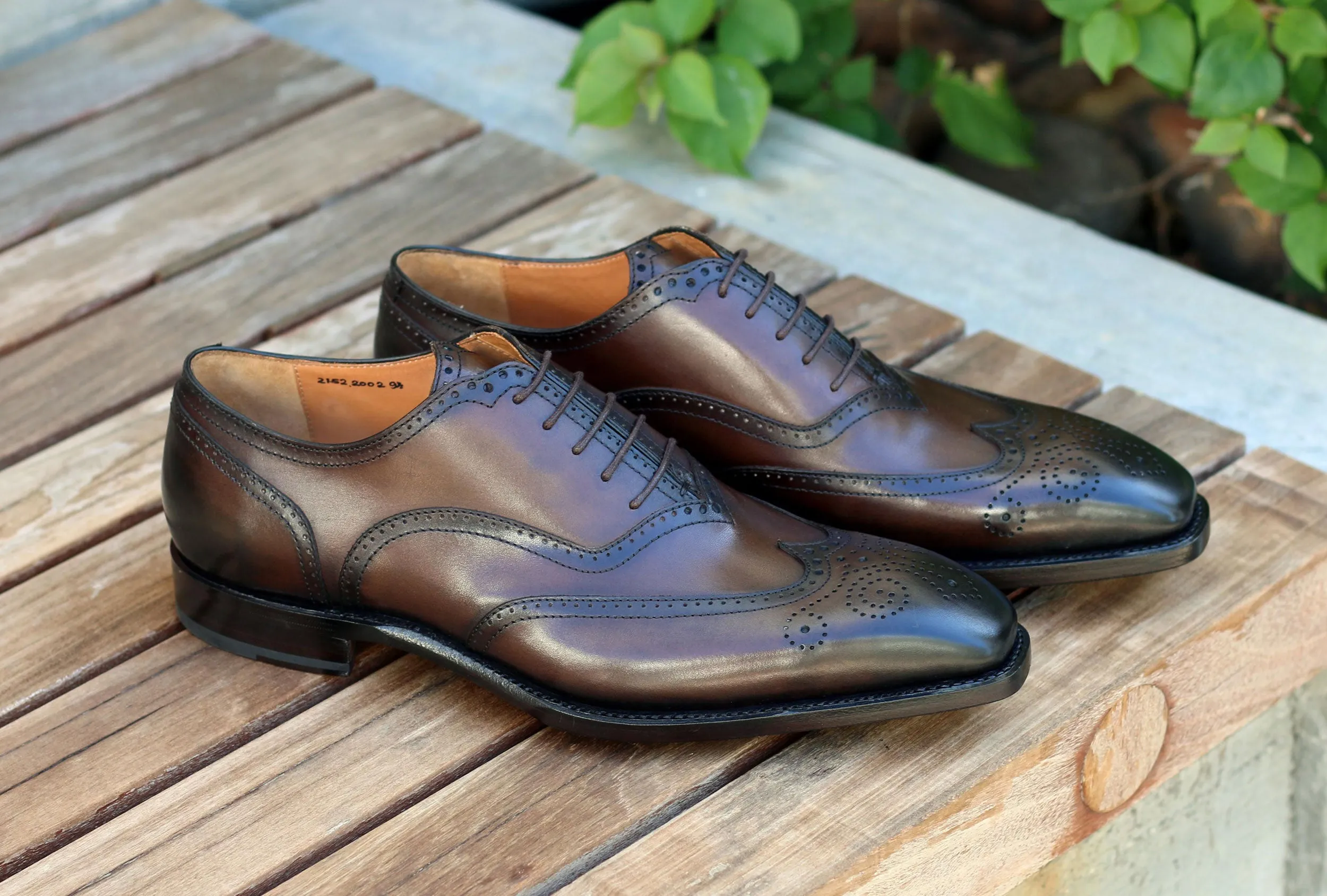 Calfskin "Luke" Wingtip Oxford Brown