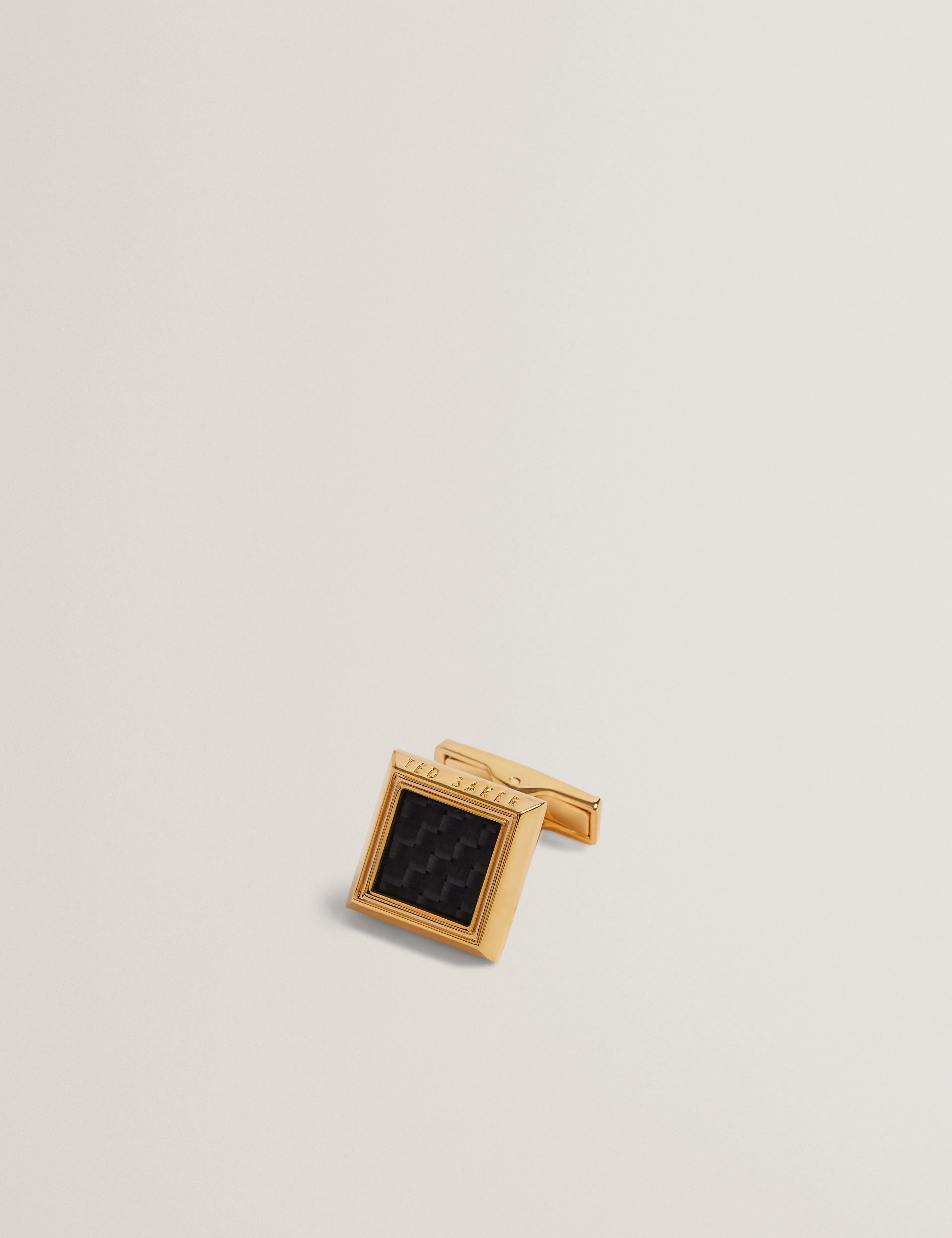 Carder Carbon Cufflinks Gold