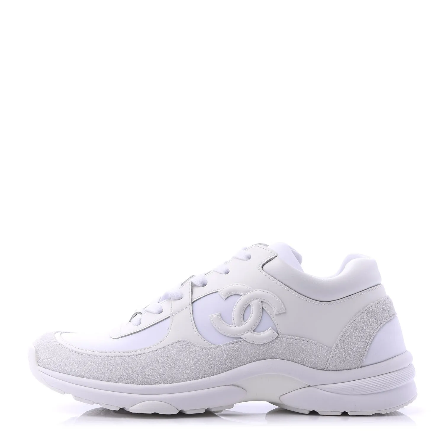 CHANEL SUEDE CALFSKIN LEATHER CC SNEAKERS