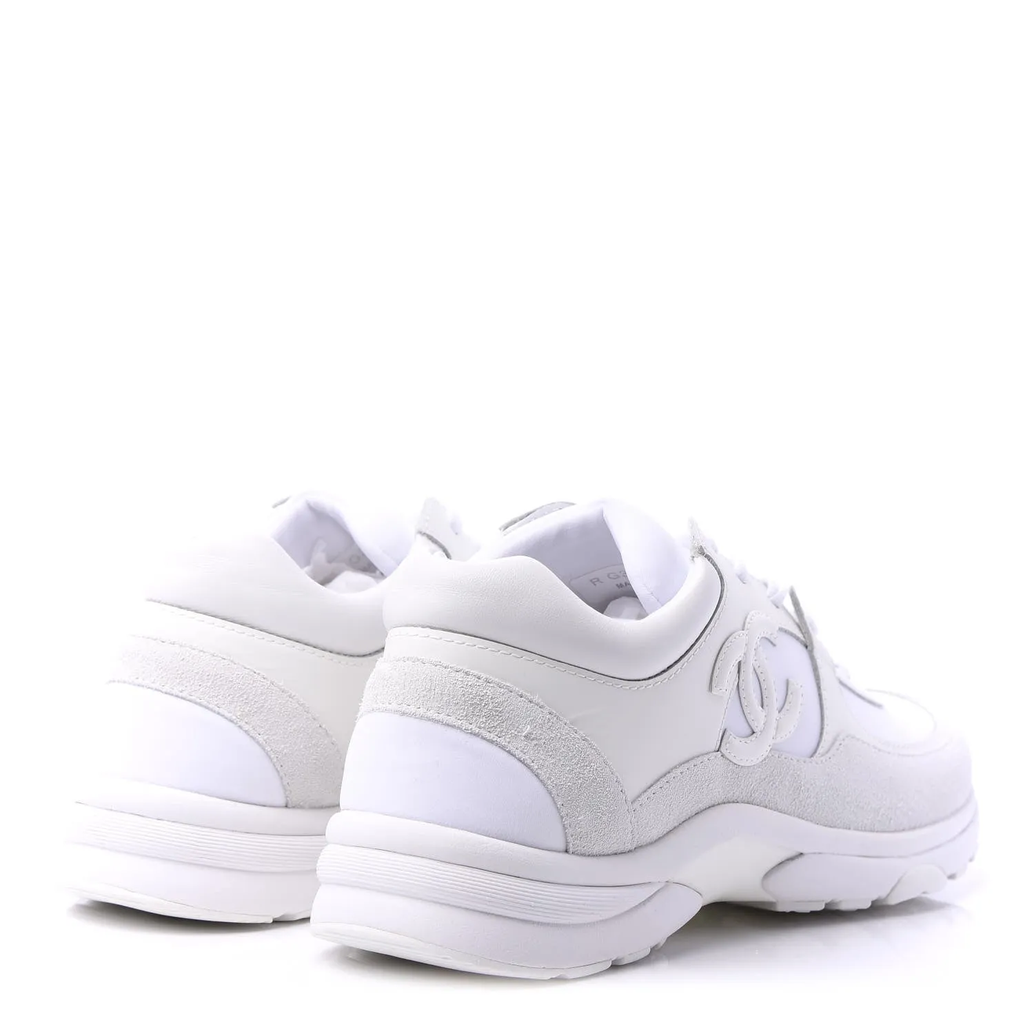 CHANEL SUEDE CALFSKIN LEATHER CC SNEAKERS