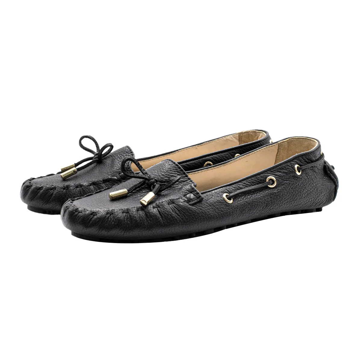 Cole Haan Cary Moccasins Leather Black Colour For Women