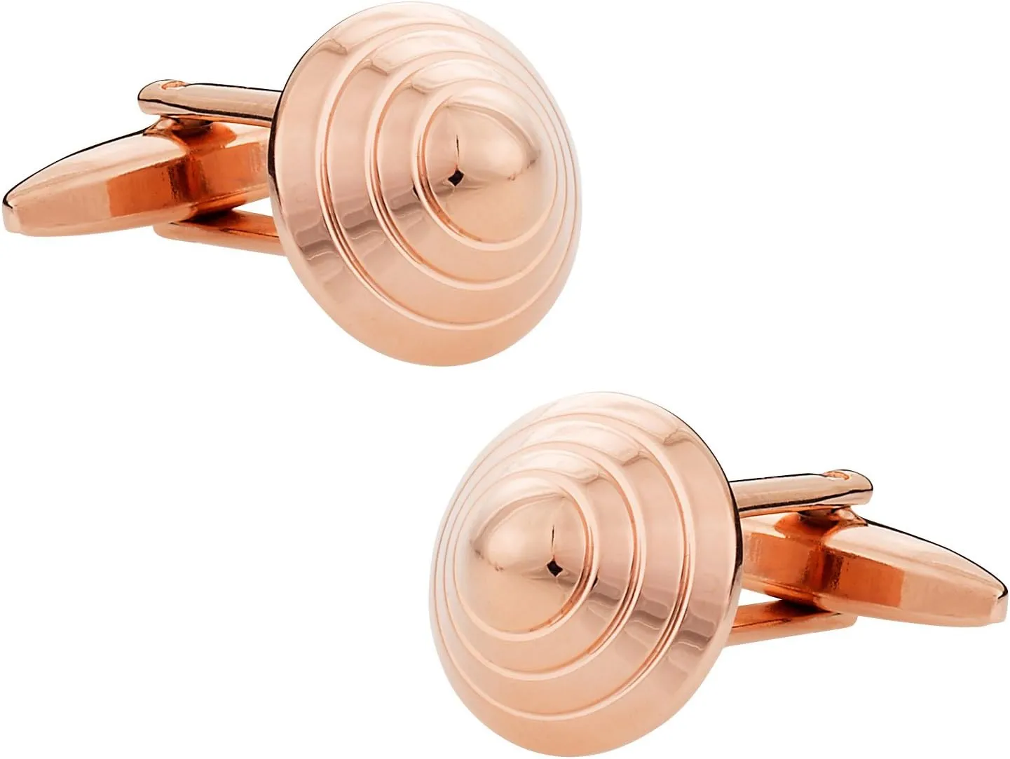 Cuff-Daddy Conical Cufflinks in Rose-Gold Tone with Presentation Box