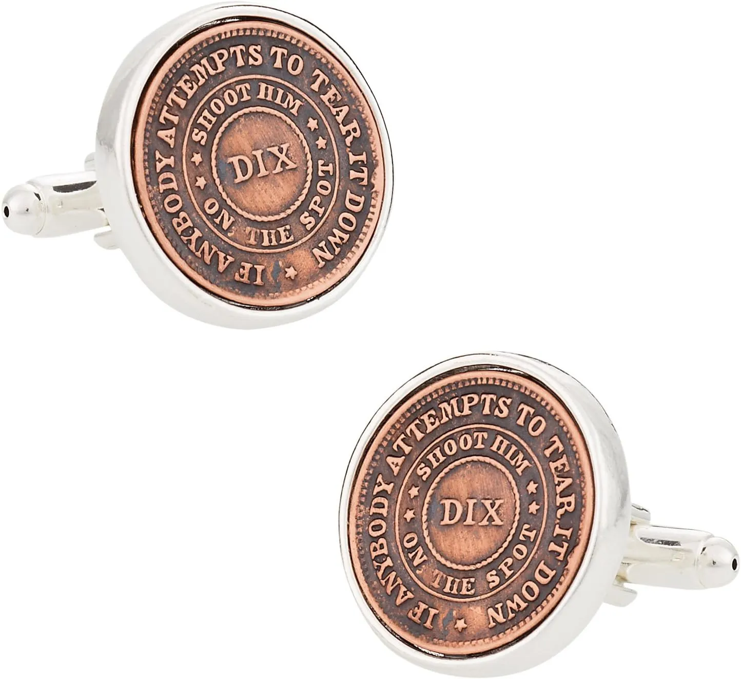 Cuff-Daddy Dix Token Civil War Cufflinks with Presentation Box