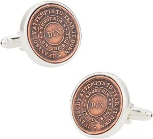 Cuff-Daddy Dix Token Civil War Cufflinks with Presentation Box