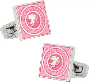 Cuff-Daddy Pink Cupid Valentine Cufflinks with Presentation Box