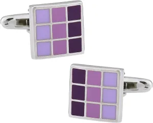 Cuff-Daddy Purple Enamel Gradient Cufflinks with Presentation Box