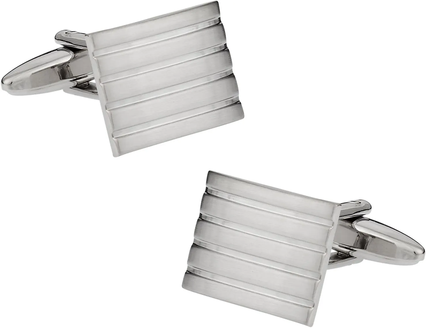 Cuff-Daddy Ribbed Silver Cufflinks with Presentation Box