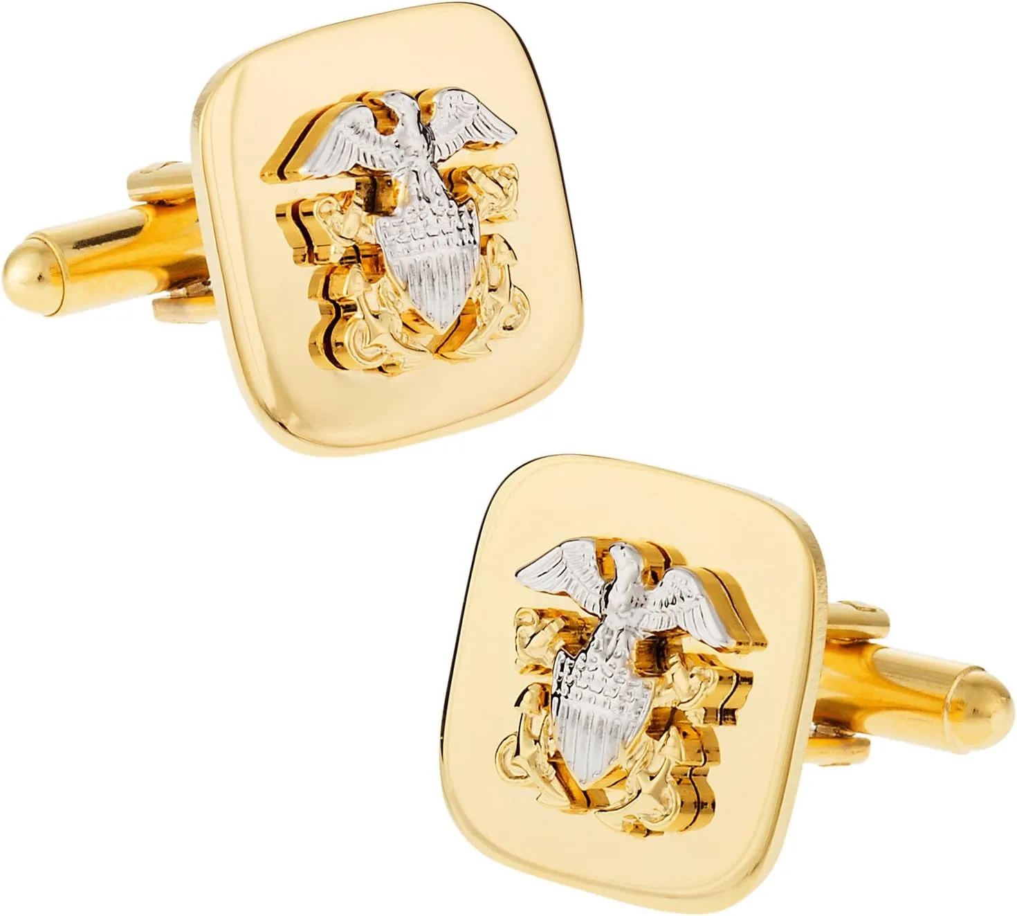 Cuff-Daddy US Navy Cufflinks Gold Officer with Presentation Box