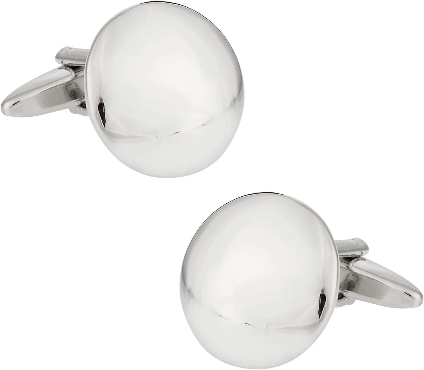 Cuff-Daddy Versatile Round Chrome Button Cufflinks with Presentation Box