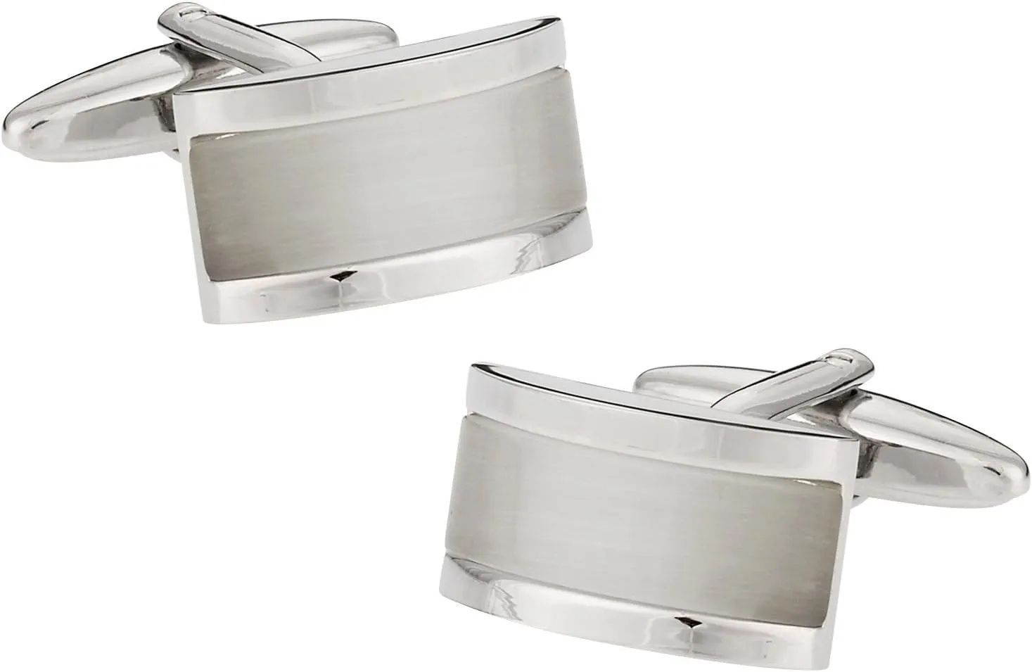 Cuff-Daddy White Glass Cufflinks with Presentation Box