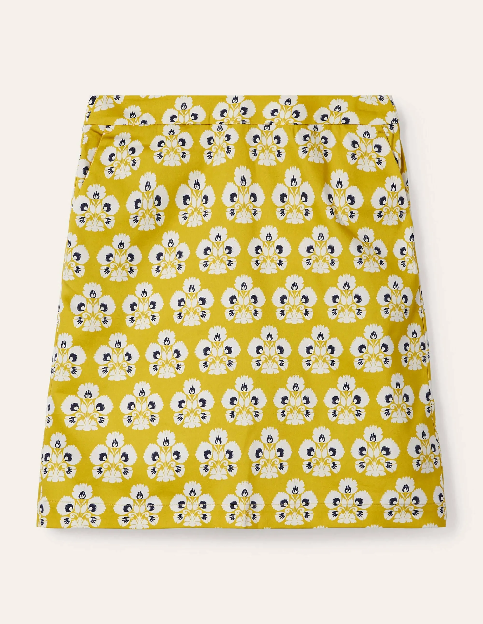 Danby Pull On Mini Skirt-Chartreuse, Carnation Stamp