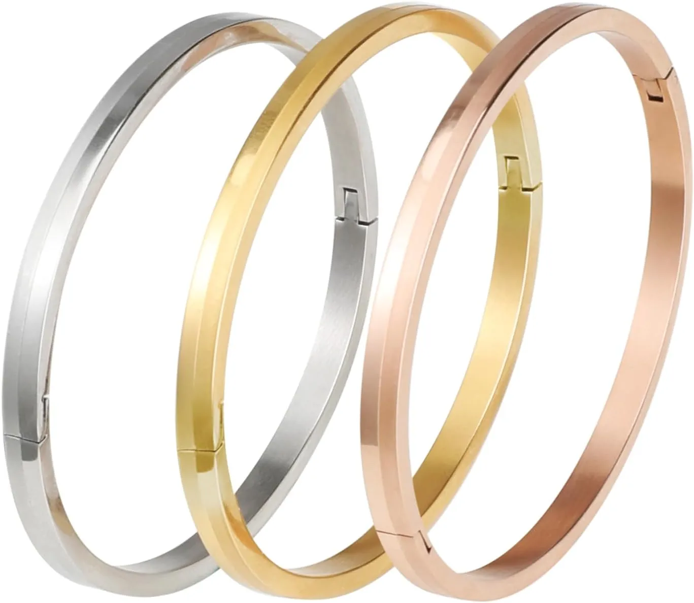 Engraved Bracelets For Women Stainless Steel Bracelet Personalized Gold Plated Bangle Birthday Gift Girls Mother's Day Valentine's Day