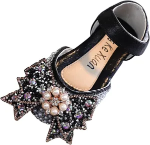 Fashion Spring And Summer Girls Sandals Dress Dance Performance Princess Shoes Pearl Rhinestone Big Girls Wedges