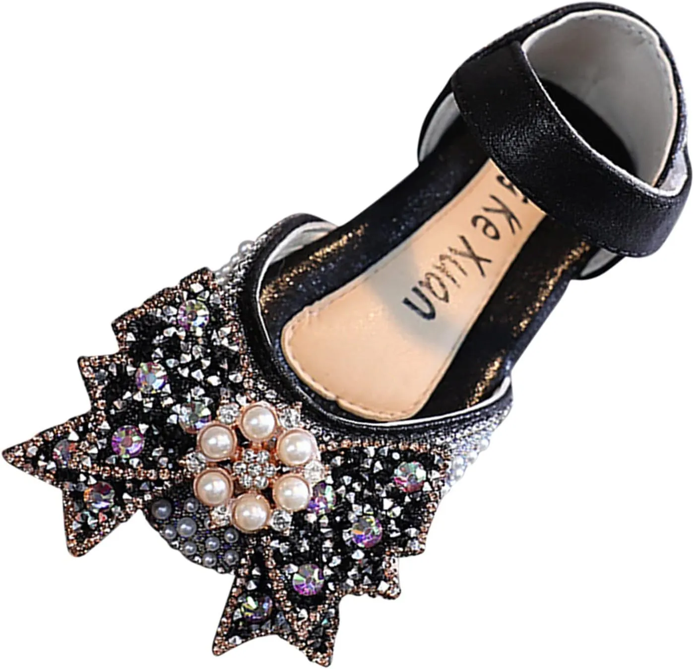 Fashion Spring And Summer Girls Sandals Dress Dance Performance Princess Shoes Pearl Rhinestone Big Girls Wedges