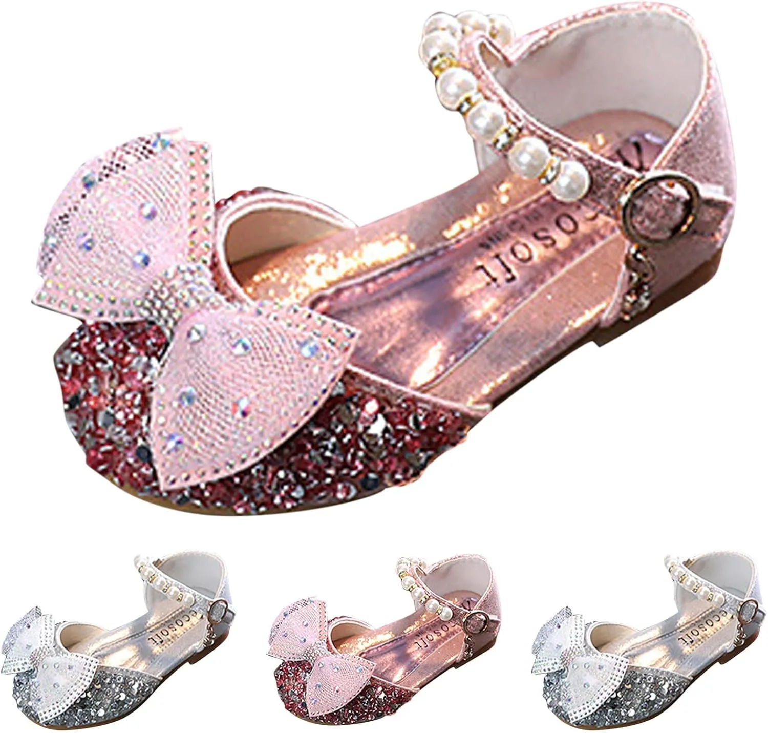 Fashion Spring And Summer Girls' Sandals Dress Performance Dance Shoes Mesh Rhinestone Pearl Girl Jelly Sandals