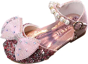 Fashion Spring And Summer Girls' Sandals Dress Performance Dance Shoes Mesh Rhinestone Pearl Girl Jelly Sandals