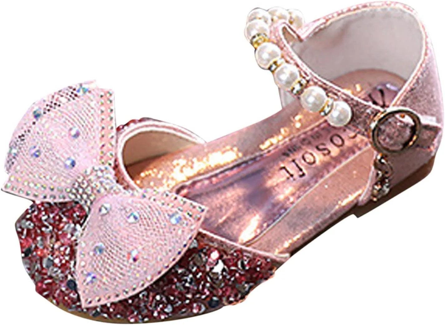 Fashion Spring And Summer Girls' Sandals Dress Performance Dance Shoes Mesh Rhinestone Pearl Girl Jelly Sandals