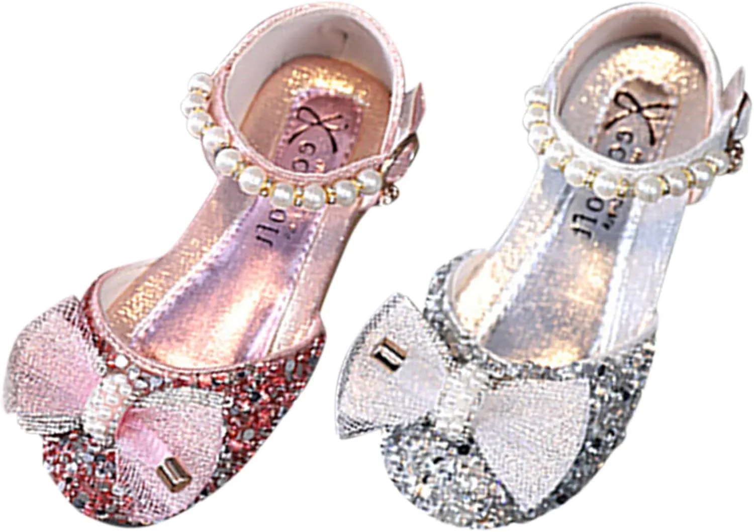 Fashion Summer Girls Sandals Dress Performance Dance Shoes Sequin Pearl Mesh Bow Buckle Princess Shoes Sandals