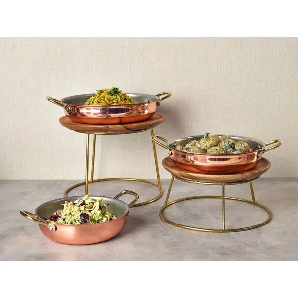 GenWare Gold Anti-Slip Round Buffet Riser 18cm
