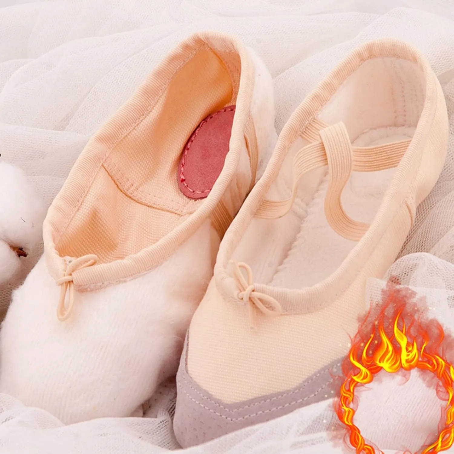 Girls Ballet Shoes Toddler Canvas Ballet Slippers Practice Slip On Dance Shoes for Boys/Little Kid/Big Kid/Women