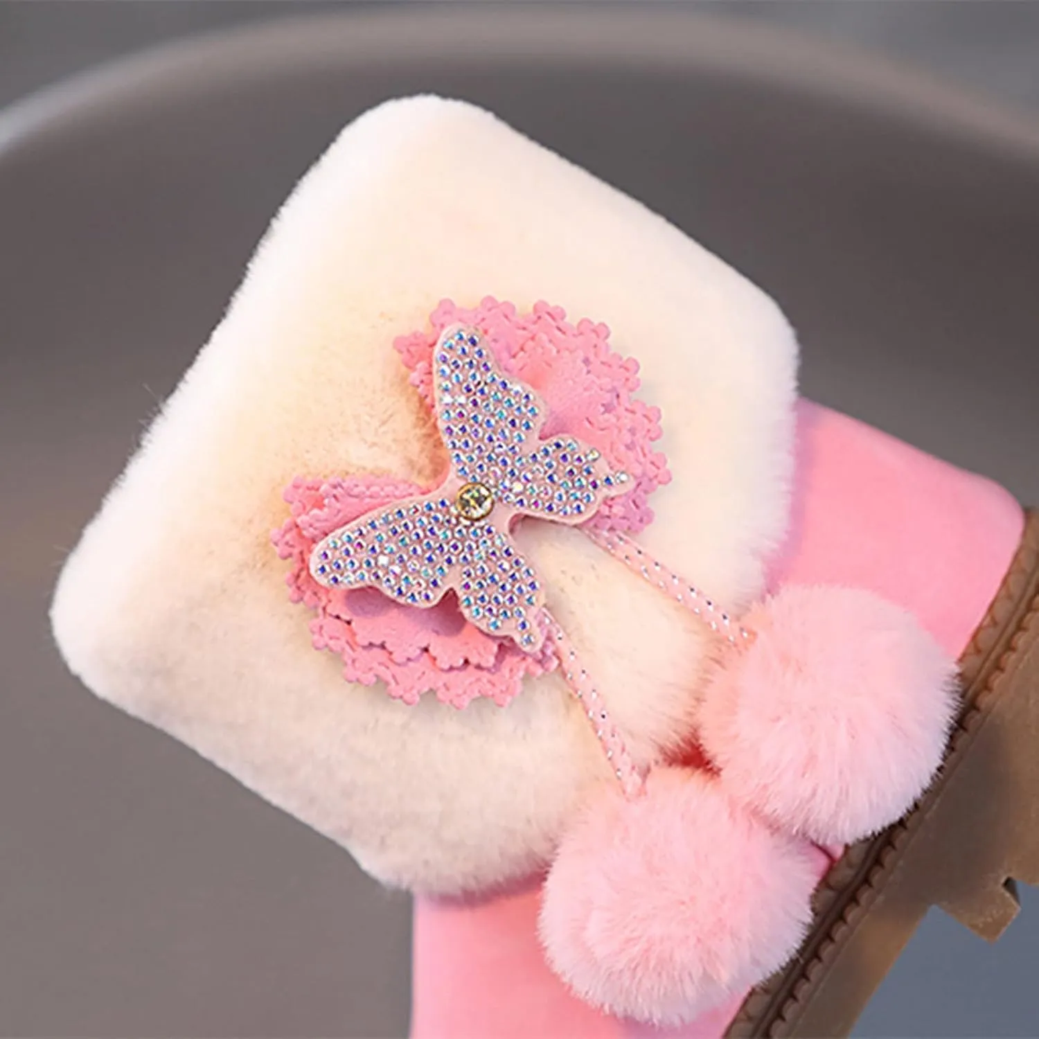 Girls Boots Size 3 Fashion Autumn And Winter Girls Snow Boots Thick Bottom Non Slip Warm Solid Color Boots Girls
