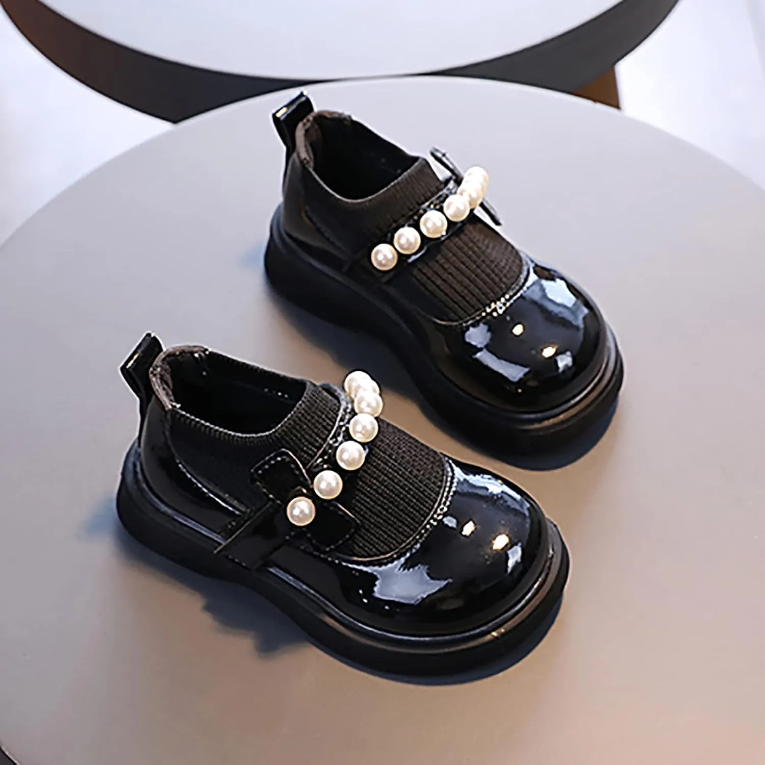 Girls Lined Rain Boots Size 4 Girls Toddler Little Kid Big Kid Dress Flat Ballerina Shoe Leather Kids Rainproof Boots