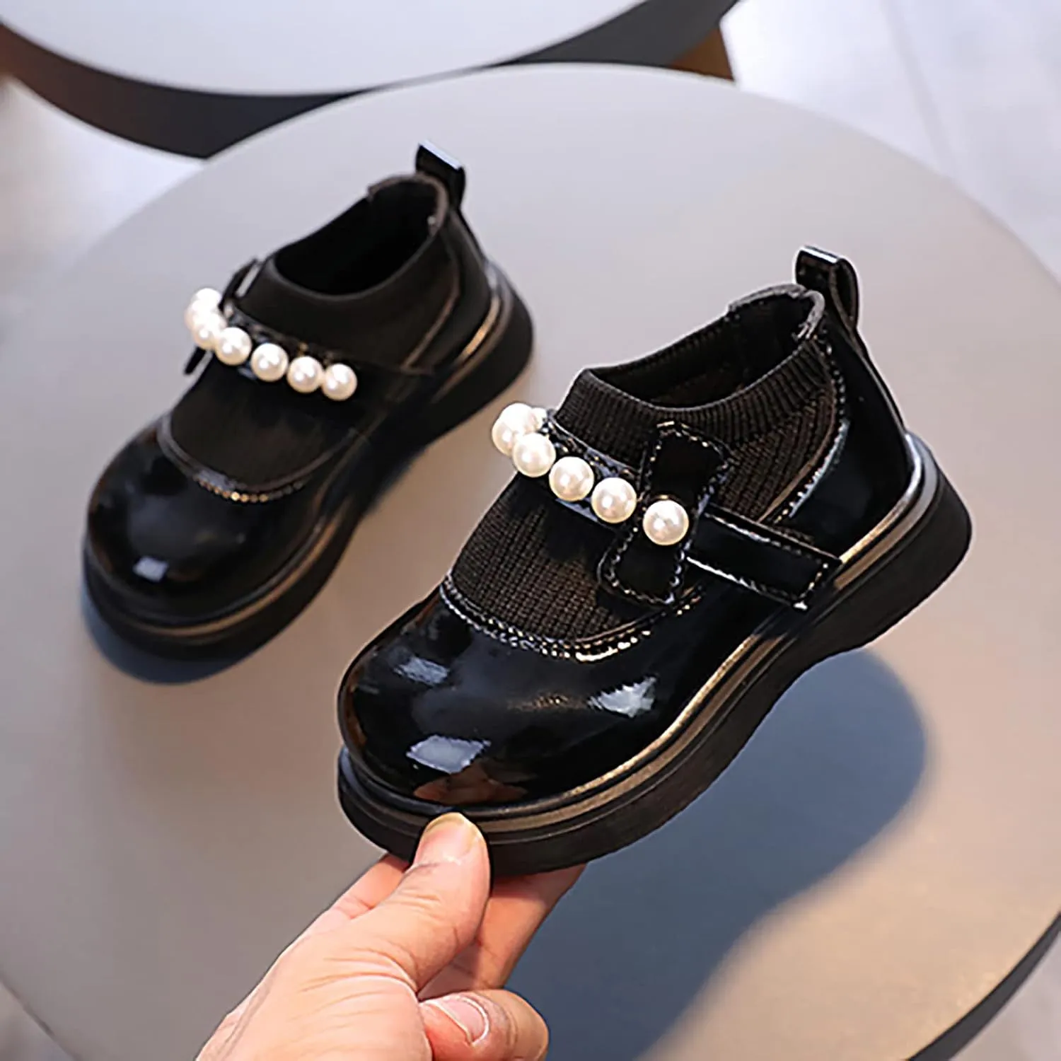 Girls Lined Rain Boots Size 4 Girls Toddler Little Kid Big Kid Dress Flat Ballerina Shoe Leather Kids Rainproof Boots
