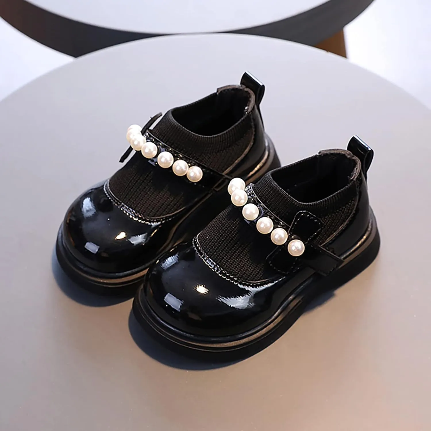 Girls Lined Rain Boots Size 4 Girls Toddler Little Kid Big Kid Dress Flat Ballerina Shoe Leather Kids Rainproof Boots